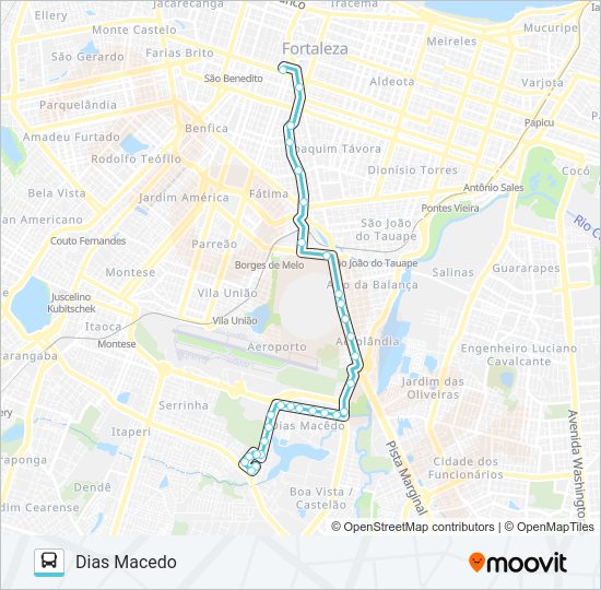 604 DIAS MACEDO / CENTRO bus Line Map