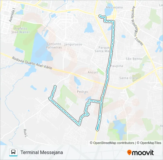 621 PEDRAS I / MESSEJANA Bus Line Map