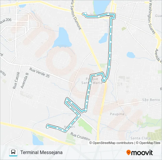 653 SANTA FÉ / MESSEJANA Bus Line Map