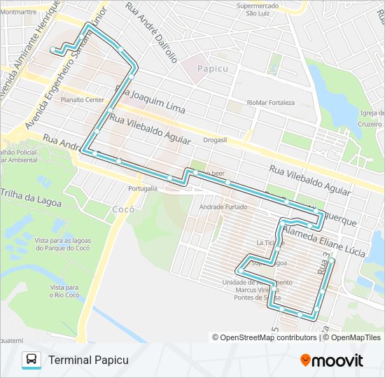 832 CIDADE 2000 / PAPICU Bus Line Map