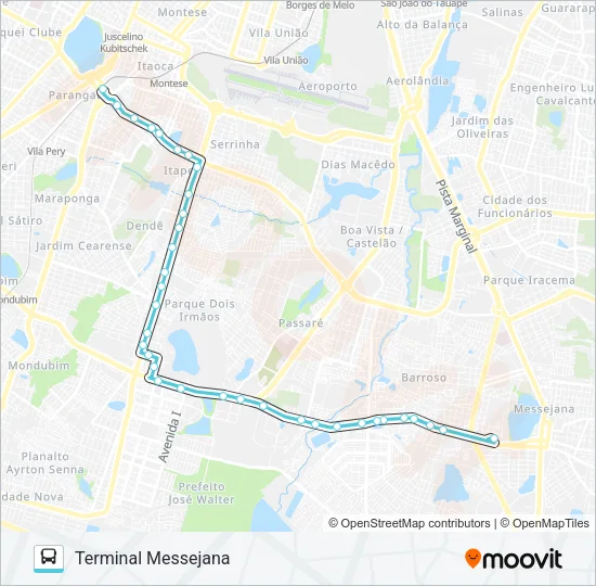 315 MESSEJANA / PARANGABA Bus Line Map