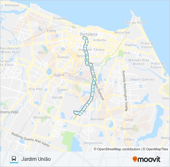 603 JARDIM UNIÃO / CENTRO bus Line Map