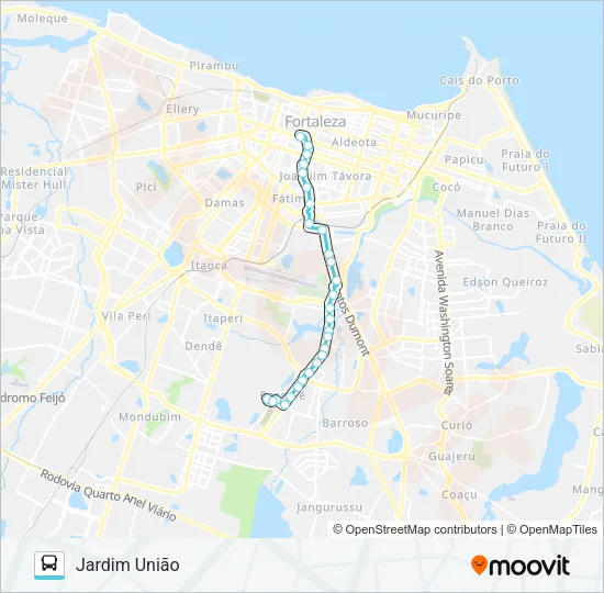 603 JARDIM UNIÃO / CENTRO Bus Line Map