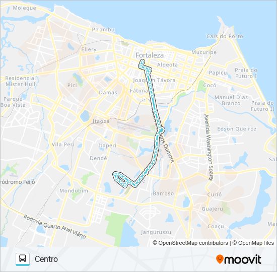 Mapa da linha 603 JARDIM UNIÃO / CENTRO de ônibus