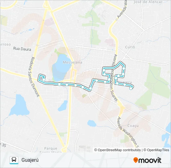641 GUAJERÚ I / MESSEJANA Bus Line Map