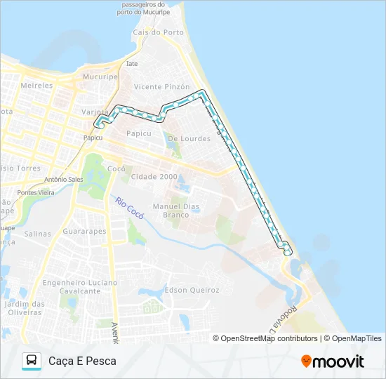 920 CAÇA E PESCA / PAPICU Bus Line Map