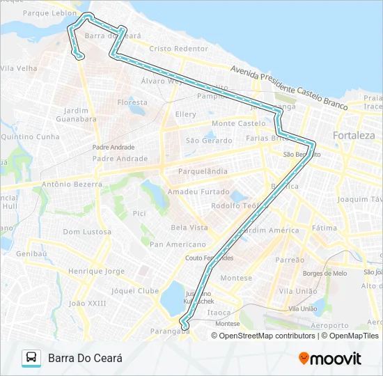070 CUCA BARRA / PARANGABA Bus Line Map