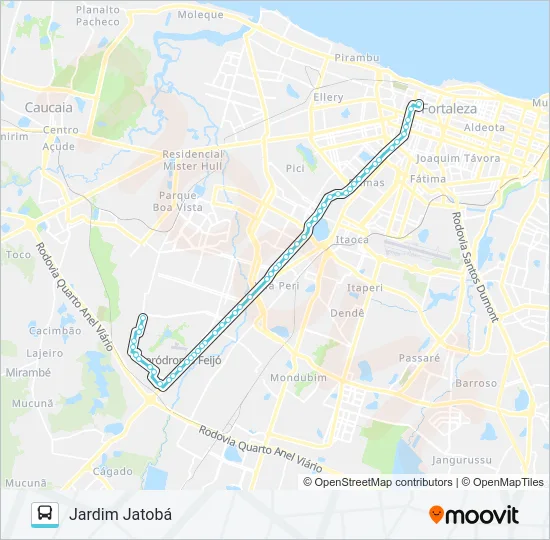 387 JARDIM JATOBÁ / CENTRO Bus Line Map
