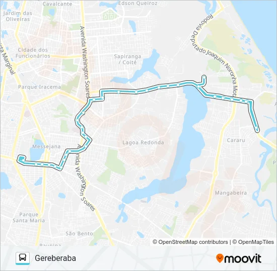 663 GEREBERABA / MESSEJANA Bus Line Map