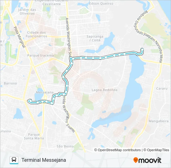 663 GEREBERABA / MESSEJANA Bus Line Map