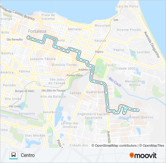 Mapa de 816 EDSON QUEIROZ / CENTRO de autobús