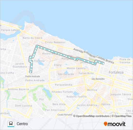 Mapa de 111 JARDIM IRACEMA / CENTRO de autobús