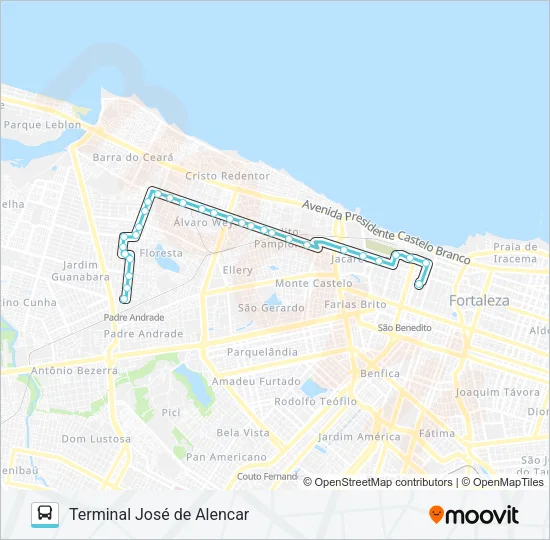 111 JARDIM IRACEMA / CENTRO Bus Line Map