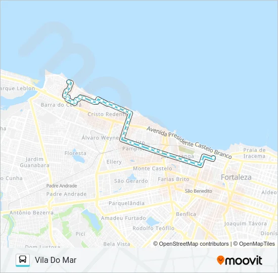 140 VILA DO MAR / CENTRO II Bus Line Map