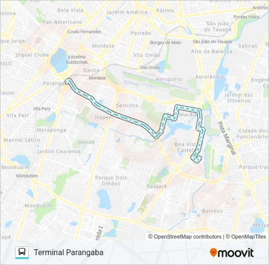 312 DIAS MACEDO / PARANGABA Bus Line Map