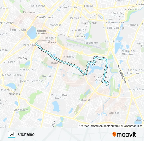 312 DIAS MACEDO / PARANGABA Bus Line Map