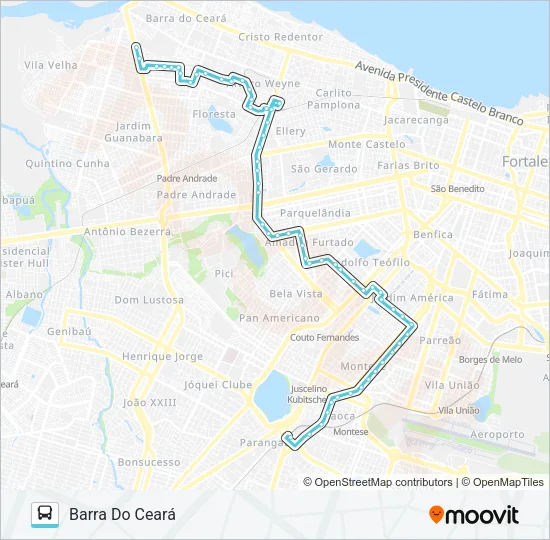 060 PARQUELÂNDIA / PARANGABA Bus Line Map