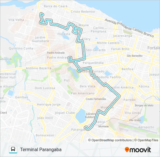 060 PARQUELÂNDIA / PARANGABA Bus Line Map