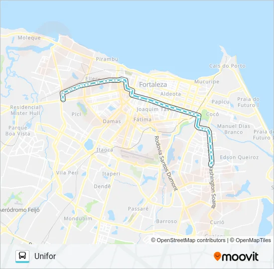 074 ANTÔNIO BEZERRA / UNIFOR Bus Line Map