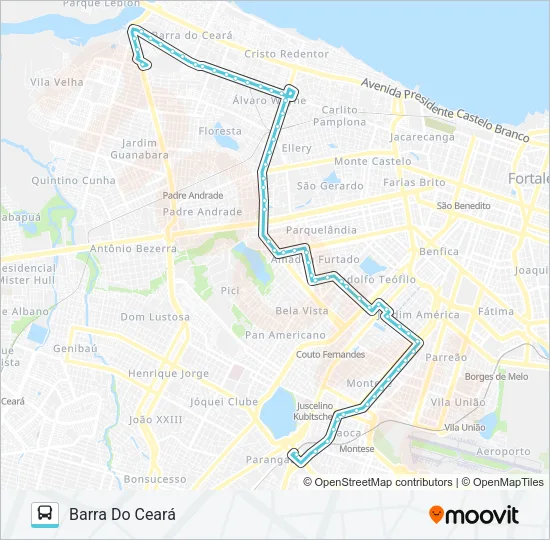 080 FRANCISCO SÁ / PARANGABA Bus Line Map