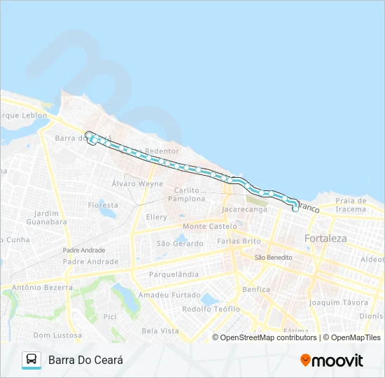 132 AV. LESTE OESTE / CENTRO Bus Line Map