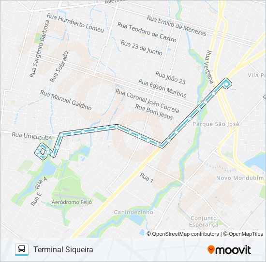 Mapa da linha 393 MIGUEL ARRAES / SIQUEIRA de ônibus