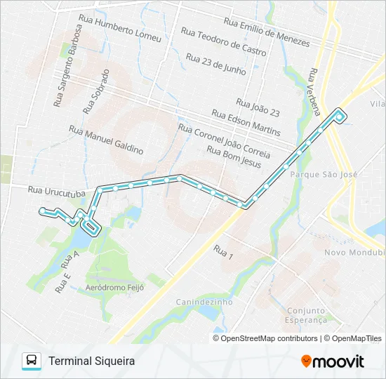 393 MIGUEL ARRAES / SIQUEIRA Bus Line Map