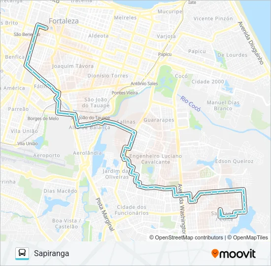 625 PARQUE MANIBURA / CENTRO Bus Line Map