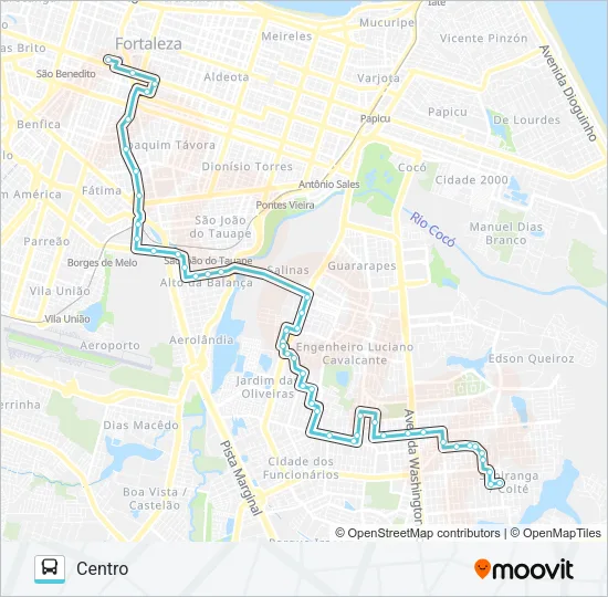 625 PARQUE MANIBURA / CENTRO Bus Line Map
