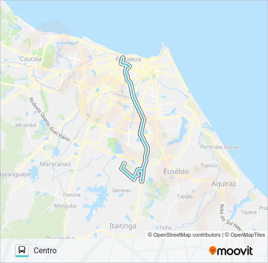 638 PEDRAS / BR-116 / CENTRO Bus Line Map