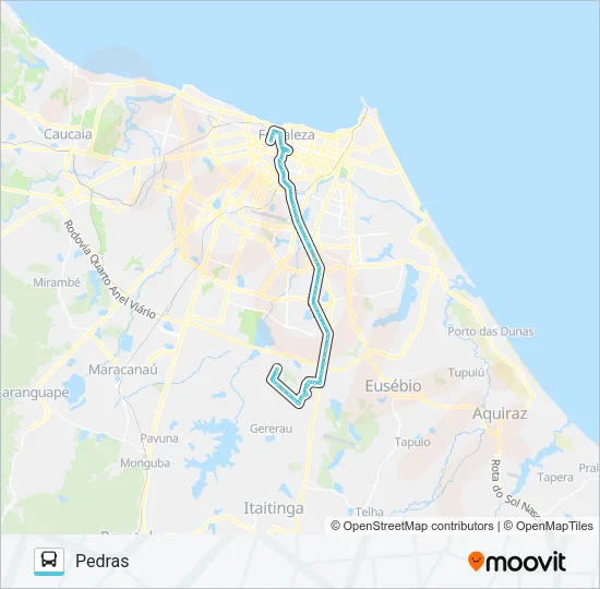 638 PEDRAS / BR-116 / CENTRO Bus Line Map