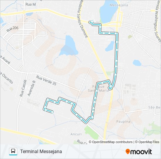 647 LUIZ GONZAGA / MESSEJANA bus Line Map