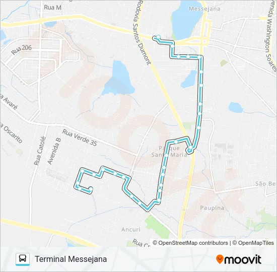 647 LUIZ GONZAGA / MESSEJANA Bus Line Map