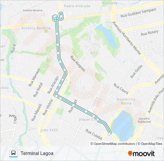 034 CORUJÃO / AV. PARANJANA I Bus Line Map