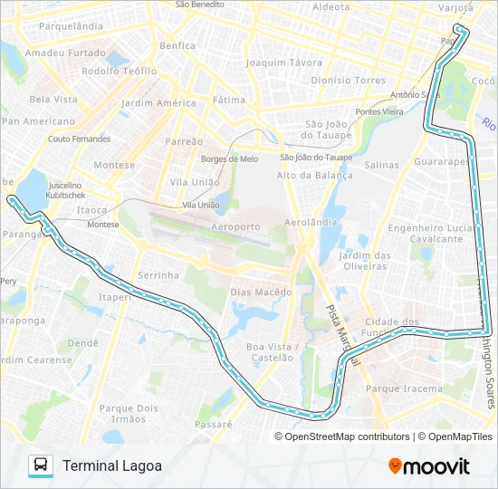 035 CORUJÃO / AV. PARANJANA II Bus Line Map