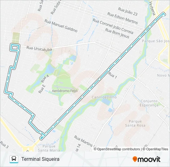 337 JARDIM JATOBÁ I / SIQUEIRA Bus Line Map