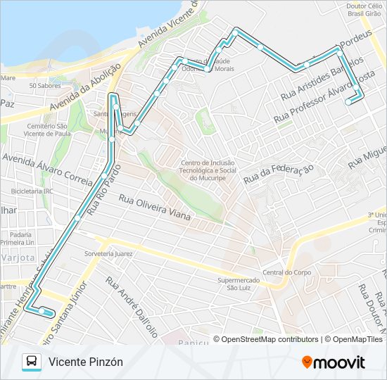 814 CASTELO ENCANTADO / PAPICU Bus Line Map