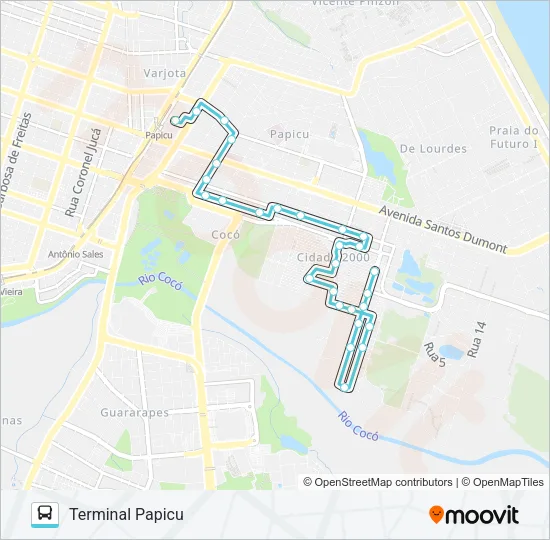 860 CLUBE DOS DIÁRIOS / PAPICU Bus Line Map