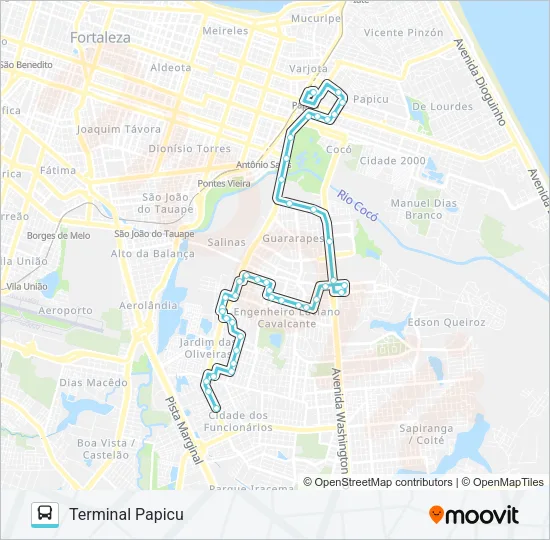 021 LUCIANO CAVALCANTE / PAPICU Bus Line Map