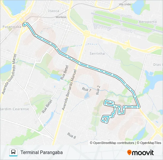 309 CONJUNTO SUMARÉ / PARANGABA Bus Line Map