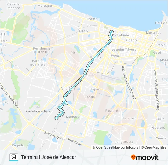 331 CONJUNTO ESPERANÇA / CENTRO Bus Line Map