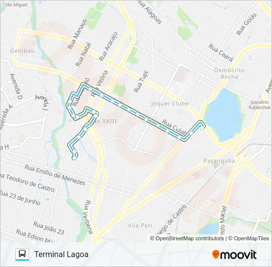 351 BONSUCESSO / JÓQUEI / LAGOA Bus Line Map