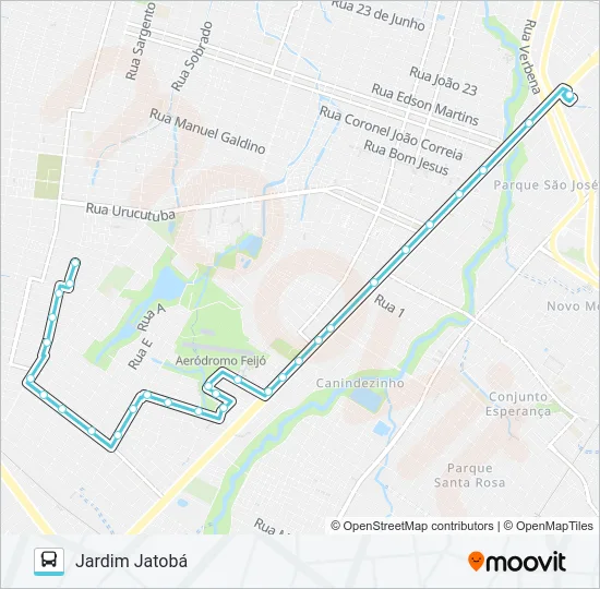 397 JARDIM JATOBÁ II / SIQUEIRA Bus Line Map