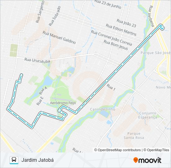 Mapa da linha 397 JARDIM JATOBÁ II / SIQUEIRA de ônibus