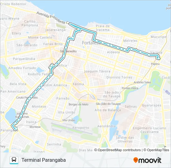 048 CORUJÃO / PARANGABA / PAPICU Bus Line Map