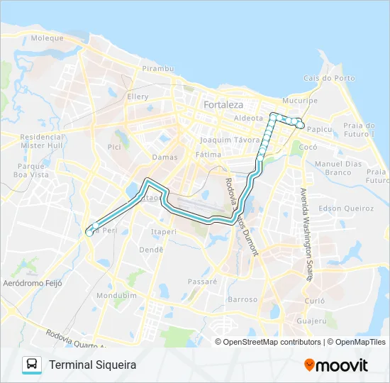 087 EXPRESSO / SIQUEIRA / PAPICU Bus Line Map