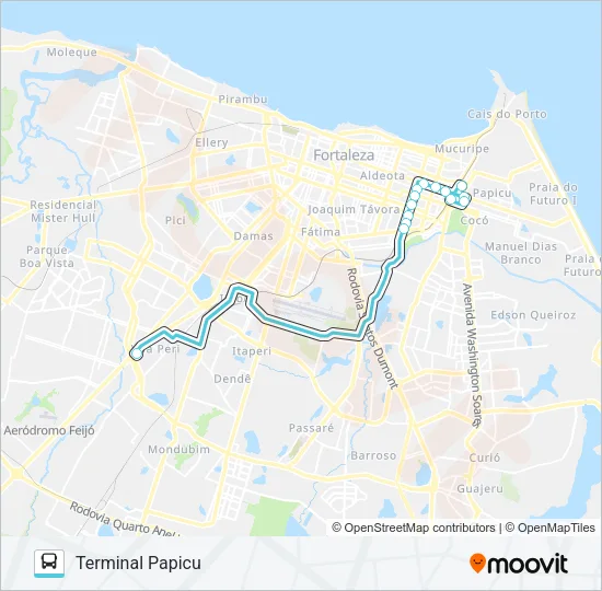 087 EXPRESSO / SIQUEIRA / PAPICU Bus Line Map