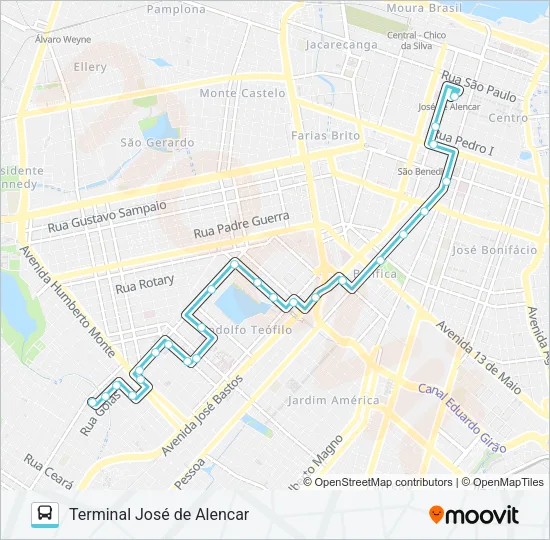 303 IGREJA SÃO RAIMUNDO / CENTRO Bus Line Map
