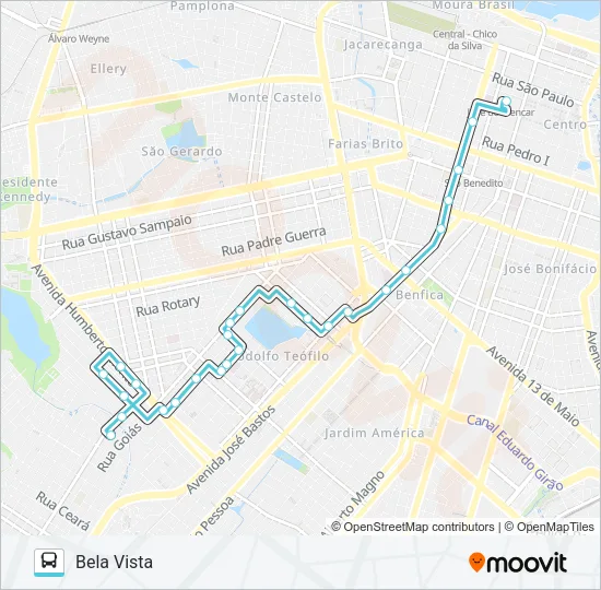 303 IGREJA SÃO RAIMUNDO / CENTRO Bus Line Map