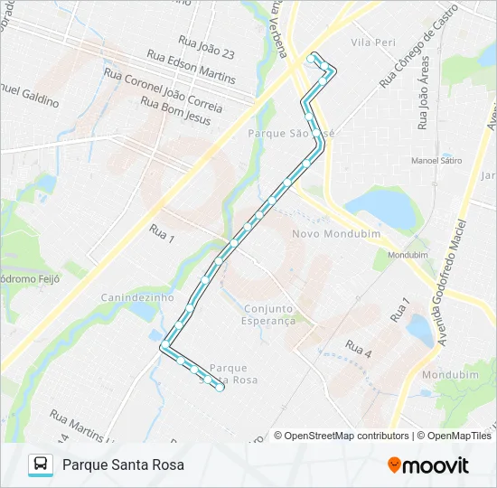 329 PARQUE SANTA ROSA / SIQUEIRA Bus Line Map
